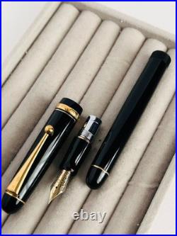 Pilot Custom 74 Black Fountain Pen 14K-585 SF Nib B597 Japan Rare Nib Pilot Custom 74 Black Fountain Pen 14K-585 SF Nib B597 Japan Rare Nib