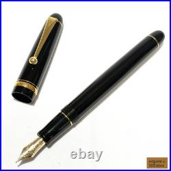 Pilot Custom 74 Black Fountain Pen 14K-585 Soft Medium SM Nib 1213 Japan Rare Ni