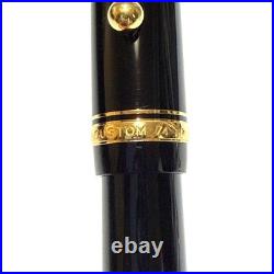 Pilot Custom 74 Black Fountain Pen 14K-585 Soft Medium SM Nib 1213 Japan Rare Ni