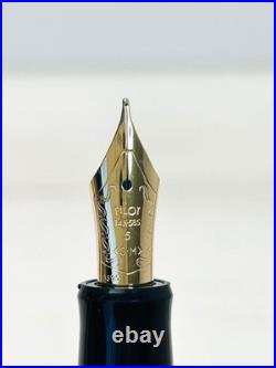 Pilot Custom 74 Dark Green Fountain Pen 14K SM Nib B395 Rare Color Japan
