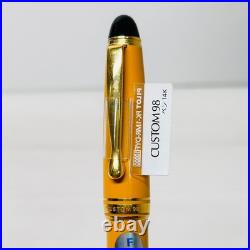 Pilot Custom 98 Dark Yellow Fountain Pen 14K-585 F Nib Vintage Rare color Japan