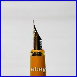Pilot Custom 98 Dark Yellow Fountain Pen 14K-585 F Nib Vintage Rare color Japan