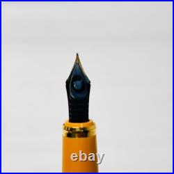 Pilot Custom 98 Dark Yellow Fountain Pen 14K-585 F Nib Vintage Rare color Japan