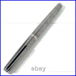 Pilot Custom Fountain Pen Sterling Silver 18K WG M Nib H672 Super Rare Pre-owned