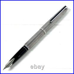 Pilot Custom Fountain Pen Sterling Silver 18K WG M Nib H672 Super Rare Pre-owned