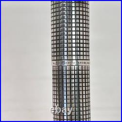 Pilot Custom Fountain Pen Sterling Silver 18K WG M Nib H672 Super Rare Pre-owned