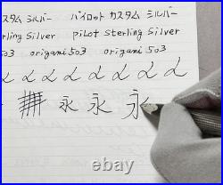 Pilot Custom Fountain Pen Sterling Silver 18K WG M Nib H672 Super Rare Pre-owned