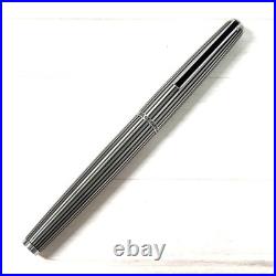 Pilot Custom K Series Fountain Pen Stripe 18K WG M Nib H677 Rare Pre-owned