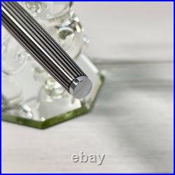 Pilot Custom K Series Fountain Pen Stripe 18K WG M Nib H677 Rare Pre-owned