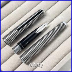 Pilot Custom K Series Fountain Pen Stripe 18K WG M Nib H677 Rare Pre-owned