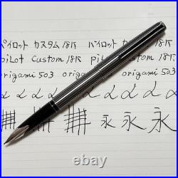 Pilot Custom K Series Fountain Pen Stripe 18K WG M Nib H677 Rare Pre-owned