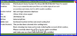 Pilot Custom K Series Fountain Pen Stripe 18K WG M Nib H677 Rare Pre-owned