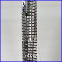 Pilot Custom Sterling Silver Fountain Pen 18K WG M Nib H874 Super Rare Pre-Owned Pilot Custom Sterling Silver Fountain Pen 18K WG M Nib H874 Super Rare Pre-Owned