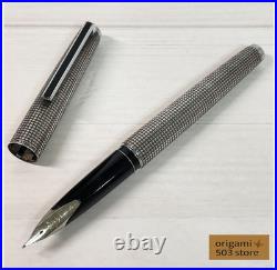 Pilot Custom Sterling Silver Fountain Pen 18K WG M Nib H874 Vintage Super Rare J