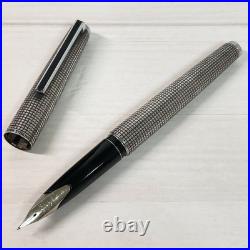Pilot Custom Sterling Silver Fountain Pen 18K WG M Nib H874 Vintage Super Rare J