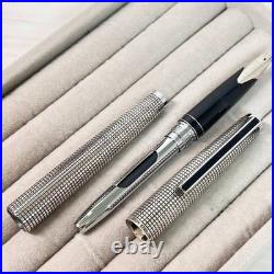 Pilot Custom Sterling Silver Fountain Pen 18K WG M Nib H874 Vintage Super Rare J