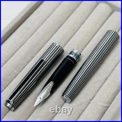 Pilot Custom Stripe Fountain Pen 14K-585 F Nib 490 Vintage Rare Japan
