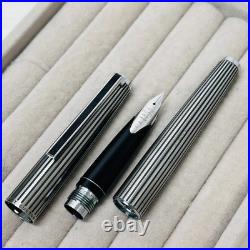 Pilot Custom Stripe Fountain Pen 14K-585 F Nib 490 Vintage Rare Japan