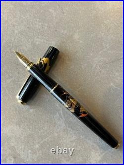 Pilot Dragon Makie 14K Gold Nib Fountain Pen Discontinued Rare Collectible JP