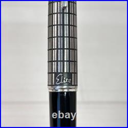 Pilot Elite Fountain Pen Silver Grid Cap 18K F Nib H774 Vintage Rare Pre-owned