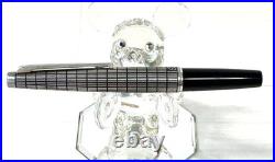 Pilot Elite Fountain Pen Silver Grid Cap 18K F Nib H774 Vintage Rare Pre-owned