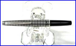 Pilot Elite Fountain Pen Silver Grid Cap 18K F Nib H774 Vintage Rare Pre-owned