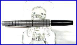 Pilot Elite Fountain Pen Silver Grid Cap 18K F Nib H774 Vintage Rare Pre-owned