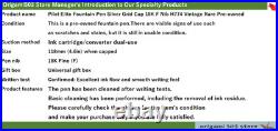 Pilot Elite Fountain Pen Silver Grid Cap 18K F Nib H774 Vintage Rare Pre-owned