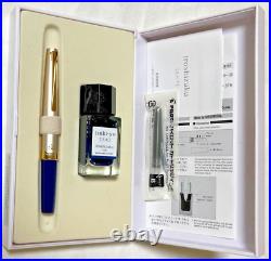 Pilot Elite Limited Edition Fountain pen Gold Blue F nib with Box RARE JP