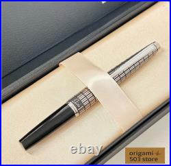 Pilot Elite Silver Grid Cap Fountain Pen 14K F Nib H480 Vintage Rare Japan