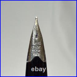 Pilot Elite Silver Grid Cap Fountain Pen 18K-750 M Nib H1075 Vintage Rare Japan