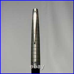 Pilot Elite Silver Grid Cap Fountain Pen 18K-750 M Nib H1075 Vintage Rare Japan