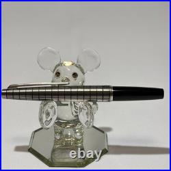 Pilot Elite Silver Grid Cap Fountain Pen 18K-750 M Nib H1075 Vintage Rare Japan