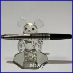 Pilot Elite Silver Grid Cap Fountain Pen 18K-750 M Nib H1075 Vintage Rare Japan
