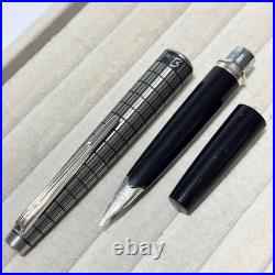 Pilot Elite Silver Grid Cap Fountain Pen 18K-750 M Nib H1075 Vintage Rare Japan