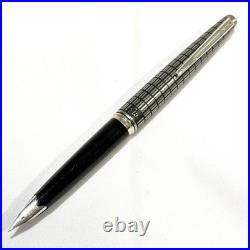 Pilot Elite Silver Grid Cap Fountain Pen 18K-750 M Nib H1274 Vintage Rare Japan