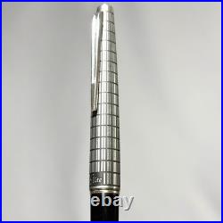 Pilot Elite Silver Grid Cap Fountain Pen 18K-750 M Nib H1274 Vintage Rare Japan