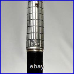 Pilot Elite Silver Grid Cap Fountain Pen 18K-750 M Nib H1274 Vintage Rare Japan