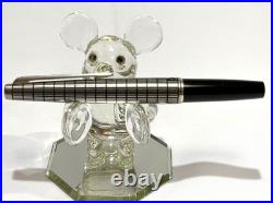 Pilot Elite Silver Grid Cap Fountain Pen 18K-750 M Nib H1274 Vintage Rare Japan