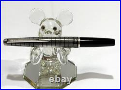 Pilot Elite Silver Grid Cap Fountain Pen 18K-750 M Nib H1274 Vintage Rare Japan