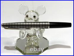 Pilot Elite Silver Grid Cap Fountain Pen 18K-750 M Nib H1274 Vintage Rare Japan