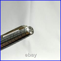 Pilot Elite Silver Grid Cap Fountain Pen 18K-750 M Nib H1274 Vintage Rare Japan