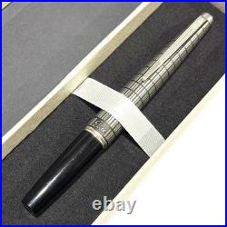 Pilot Elite Silver Grid Cap Fountain Pen 18K-750 M Nib H1274 Vintage Rare Japan