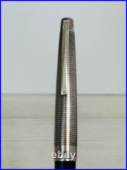 Pilot Elite Sterling Silver Grid Fountain Pen 18KWG Fine (F) Nib H372 Japan Rare