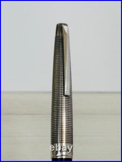 Pilot Elite Sterling Silver Grid Fountain Pen 18KWG Fine (F) Nib H372 Japan Rare