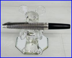 Pilot Elite Sterling Silver Grid Fountain Pen 18KWG Fine (F) Nib H372 Japan Rare