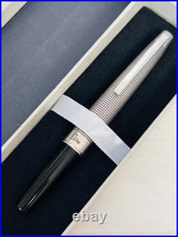Pilot Elite Sterling Silver Grid Fountain Pen 18KWG Fine (F) Nib H372 Japan Rare