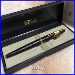 Pilot Fountain Pen Leather Wrapped Rare Black F Nib 14K Vintage JAPAN UNUSED