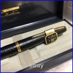 Pilot Fountain Pen Leather Wrapped Rare Black F Nib 14K Vintage JAPAN UNUSED