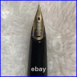 Pilot Fountain Pen Leather Wrapped Rare Black F Nib 14K Vintage JAPAN UNUSED